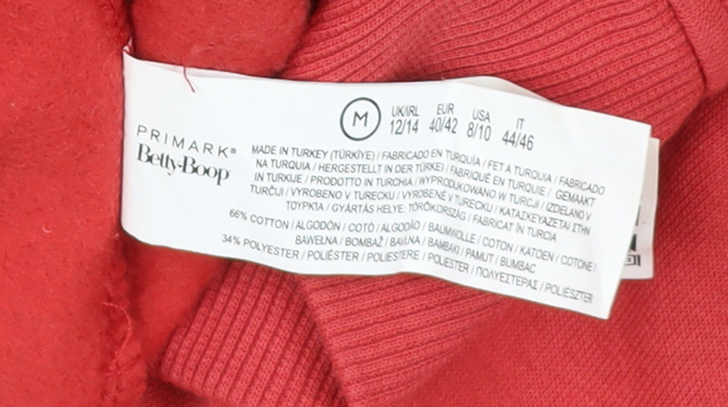 Primark Betty Boop Red Women's M Crew Neck Pullover Jumper