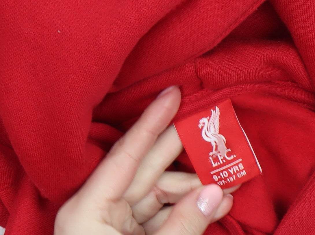 Additional view of Liverpool FC boys’ red hoodie 9-10 years christmas santa football design