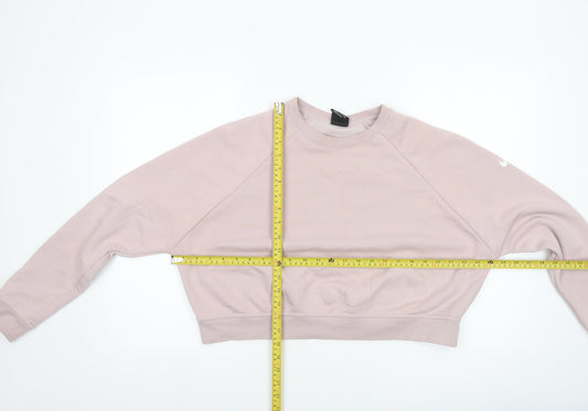 Nike Women’s Pink Dri-Fit Cropped Pullover Sweatshirt M