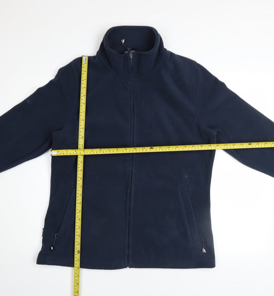 Trespass Women Blue Fleece Full Zip Jacket Size 12 Outdoor Warm
