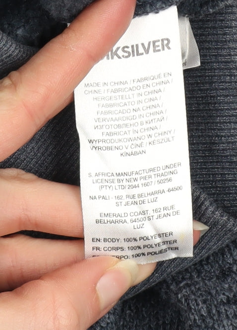 Additional view of Quiksilver boys’ grey full zip fleece hoodie, size 12, years
