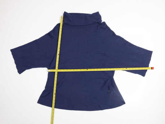 Joules Women’s Blue Roll Neck Knit Jumper Size 14 3/4 Sleeve
