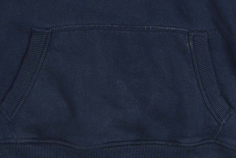 Superdry Women Navy Blue S Pullover Hoodie with Logo Print