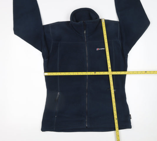 Berghaus Women Navy Blue Fleece Jacket Size 12 Full Zip Thermal Pro