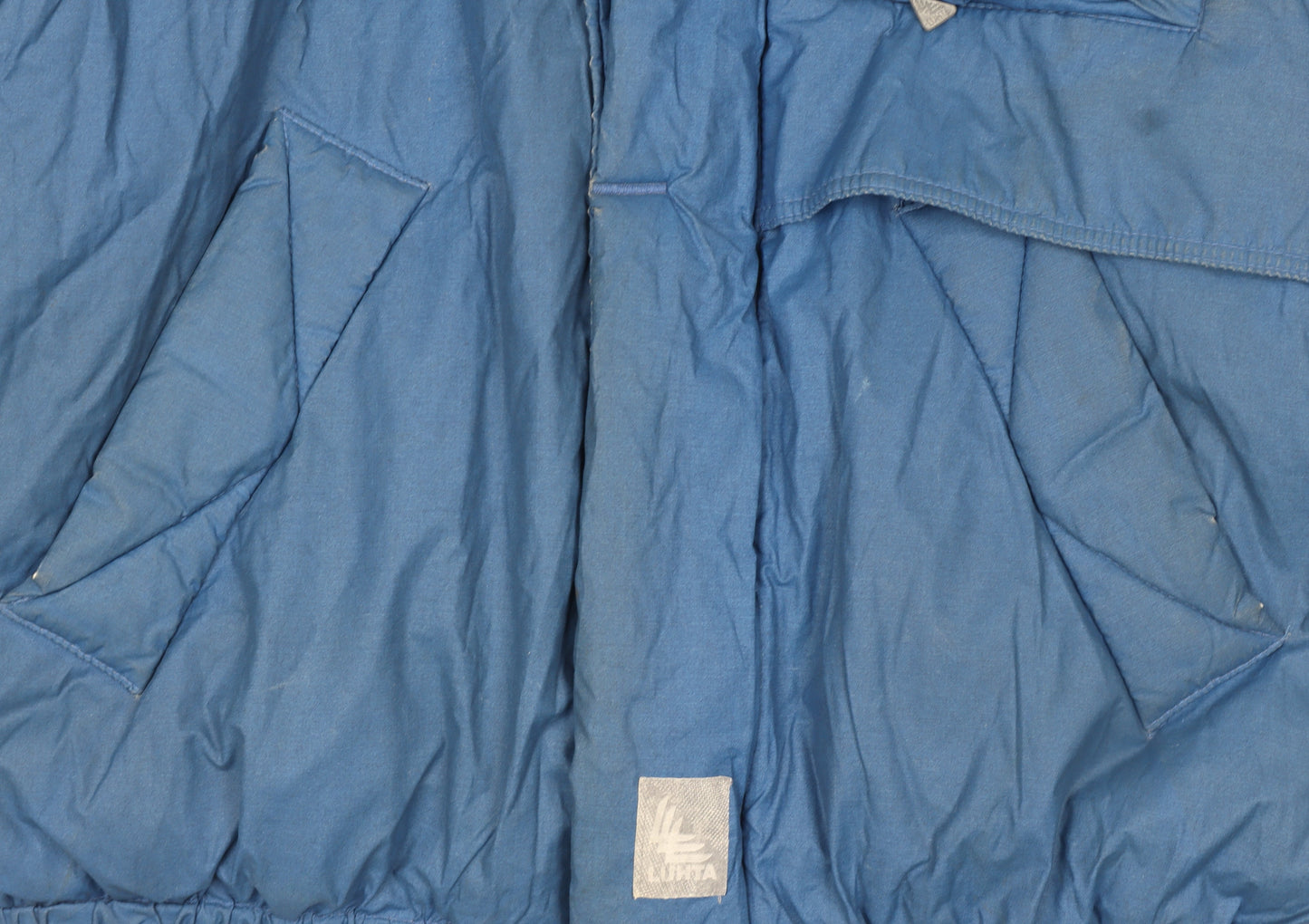 Luhta Men's Blue Puffer Jacket L Winter Outdoor Zip Coat