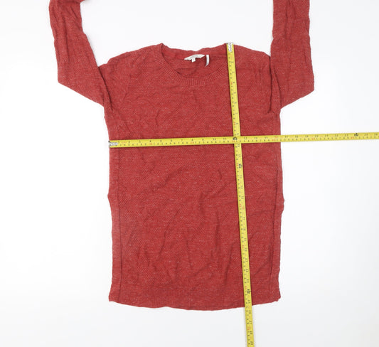 FatFace Women’s Red Cotton Crew Neck Jumper Size 8