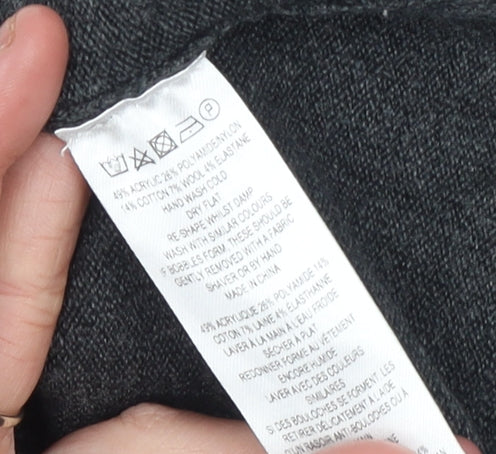 Additional view of French Connection Women’s Grey XS Mock Neck Zip Knit Jumper