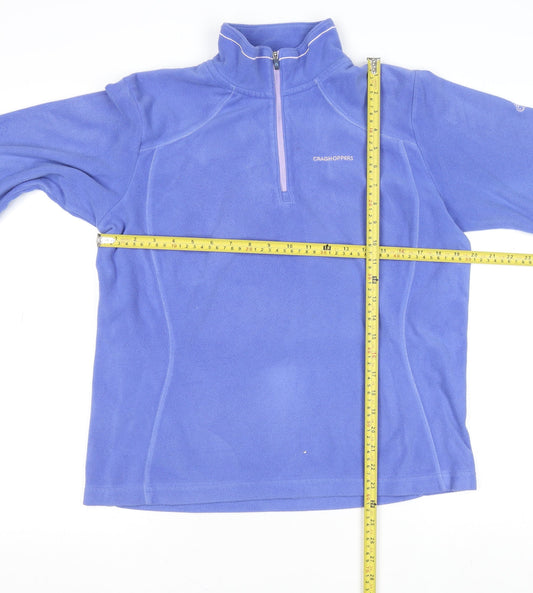 Craghoppers Women’s Blue Fleece 1/4 Zip Pullover Sweatshirt UK 12