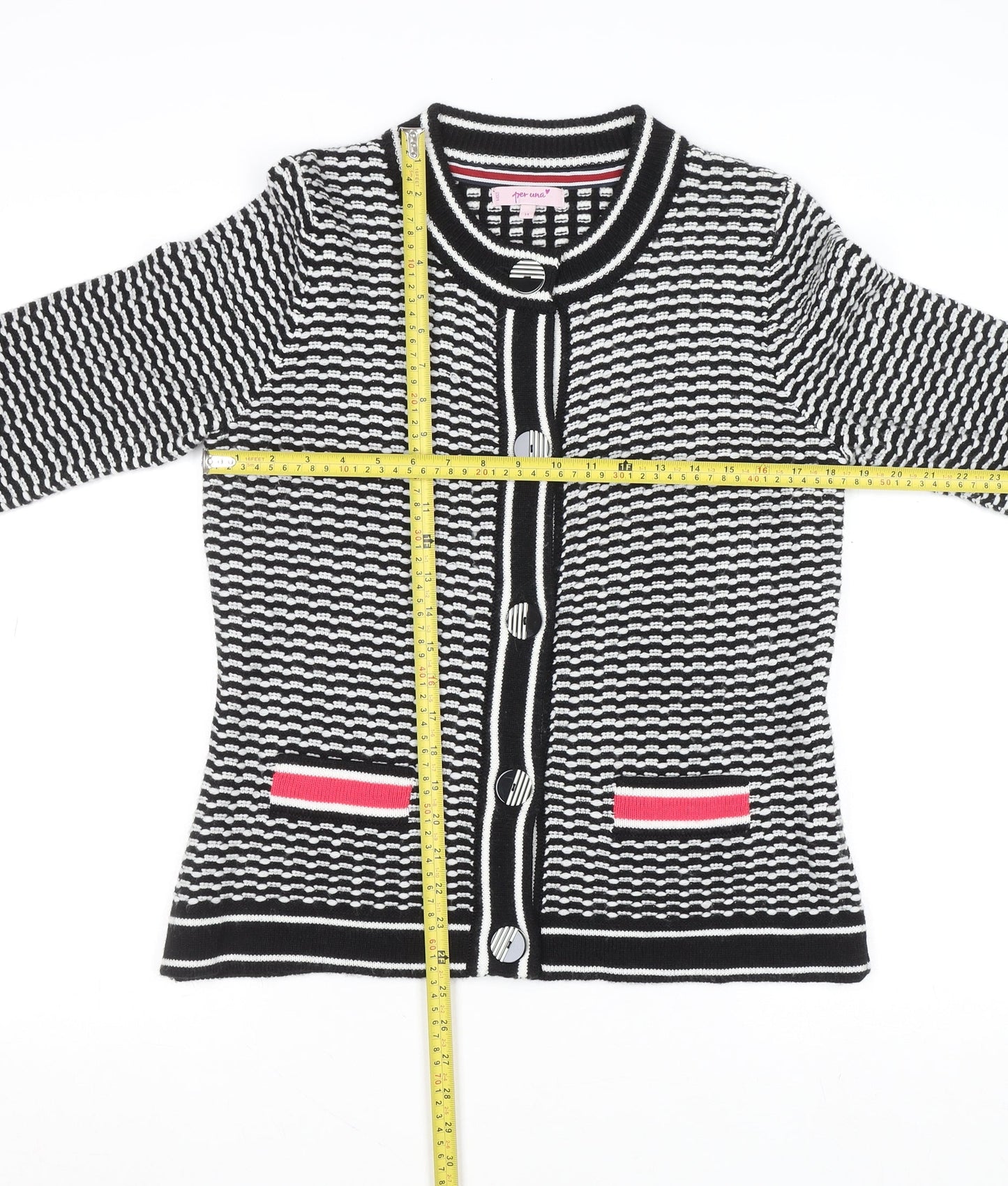 Marks and Spencer Women’s Black White Knit Cardigan Size 14