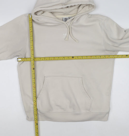 Adidas Women's Beige Pullover Hoodie Size 12 Cotton Blend Casual