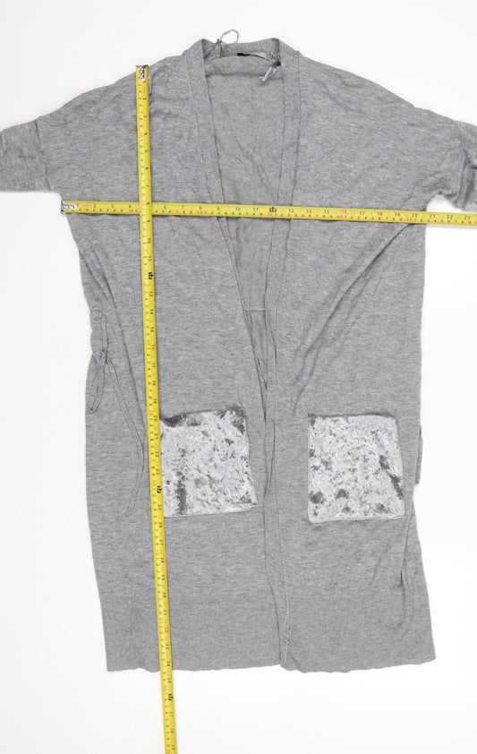 Marks and Spencer Womens Grey Long Sleeve Open Cardigan Size 12