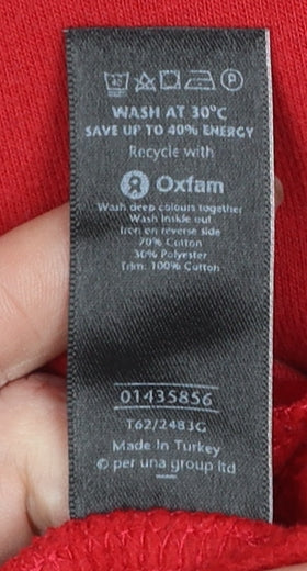 Marks and Spencer Per Una Women’s Red Full Zip Sweatshirt Jacket Size S