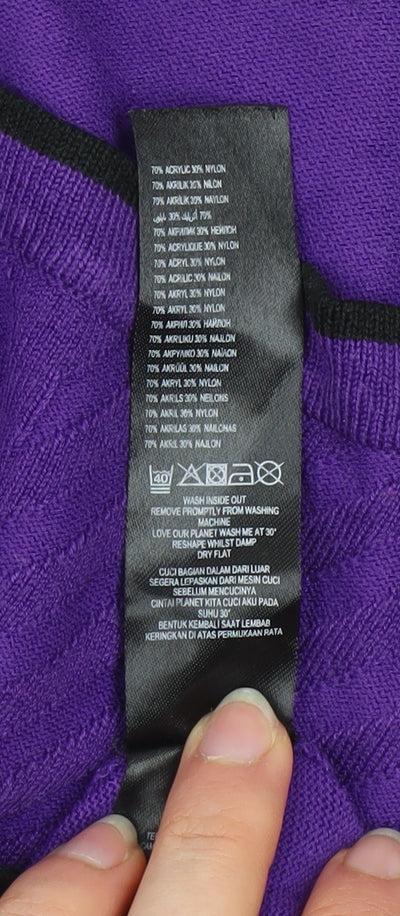Additional view of Principles by Ben de Lisi Women's Purple Knit Short Sleeve Top, size 12