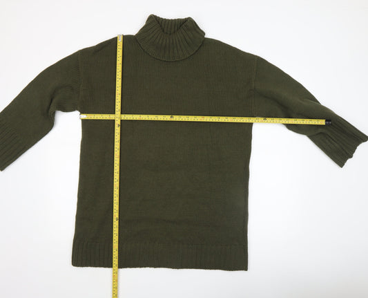 ASOS Women’s Green Roll Neck Acrylic Knit Jumper Size M