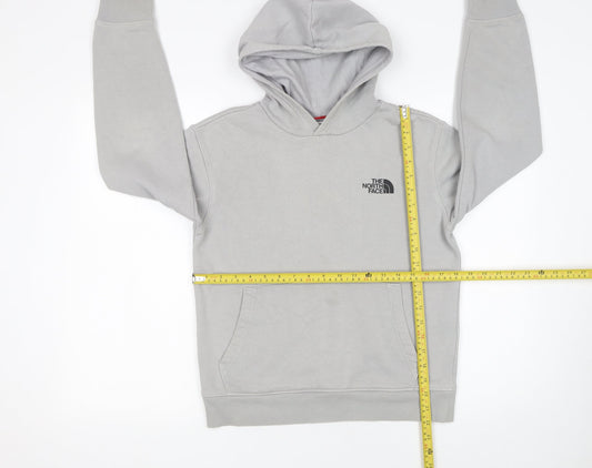 The North Face Boys Grey Pullover Hoodie L Hooded Fleece Sweatshirt