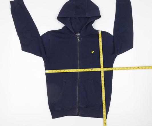 Lyle & Scott Boys Blue Full Zip Hoodie 12-13 Years Cotton Blend