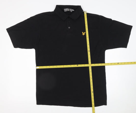 Lyle & Scott Men’s Black Regular Fit Cotton Polo Shirt L