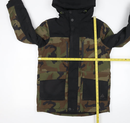 Next Boys Multicoloured Camouflage Hooded Puffer Jacket 11 Years