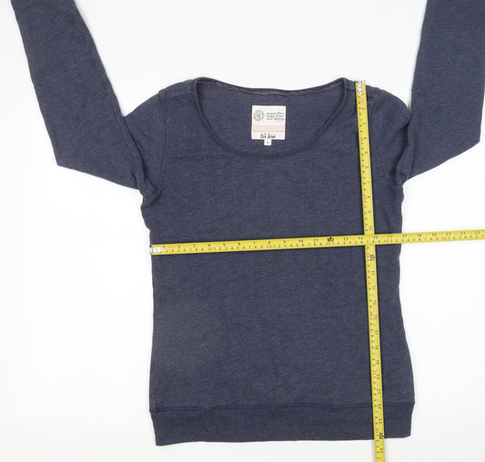 Fat Face Womens Navy Blue Pullover Sweatshirt Size 6 Cotton Blend