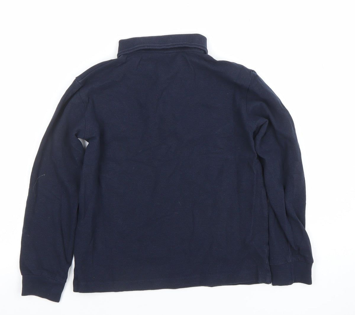 Additional view of Dunnes boys’ blue long sleeve cotton polo shirt 8-9 years christmas santa