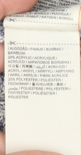 Superdry Women Grey Cable-Knit Crew Neck Jumper Medium