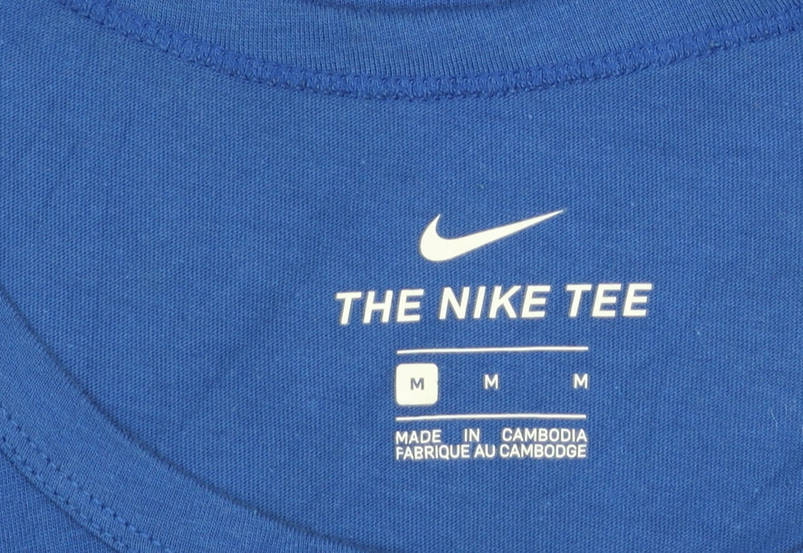 Nike Men's Blue Tank Top Medium Cotton Athletic Fit