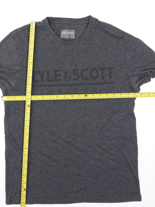 Lyle & Scott Men's Grey M Crew Neck Short Sleeve T-Shirt