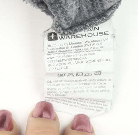 Mountain Warehouse Womens Grey Size 14 Full Zip Fleece Jacket