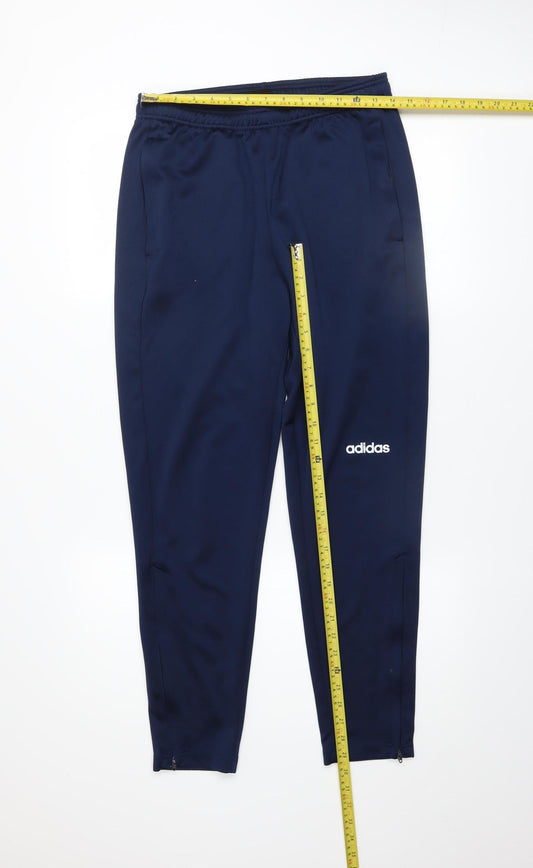 Adidas Men's Blue Slim Fit Tapered Track Pants Size M