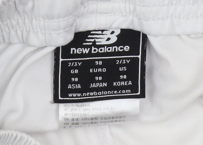 Additional view of New Balance boys’ white 2-3 years athletic football shorts