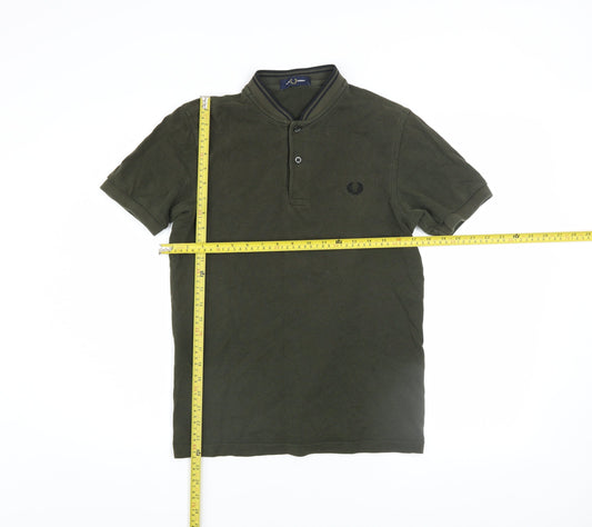 Fred Perry Men’s Green Cotton Short Sleeve Polo Shirt Size S
