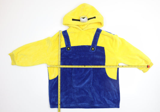 Minions Boys Yellow Blue Hooded Fleece Robe 8-11 Years Cartoon Nightwear