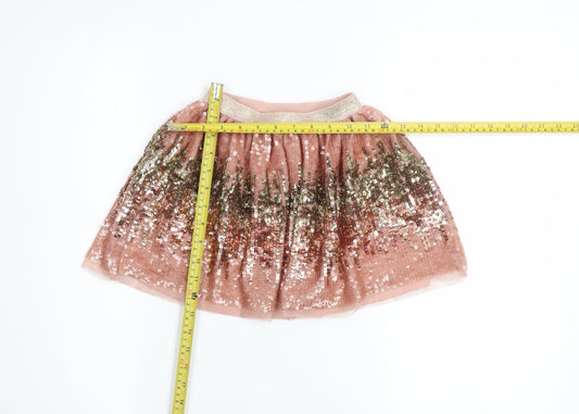 Next Girls Pink Sequin Party Tulle Skirt 4 Years Elastic Waist