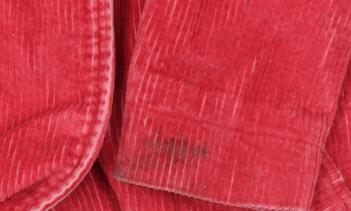 Additional view of Mini Boden girls’ red corduroy button coat 3-4 years lined mid-length