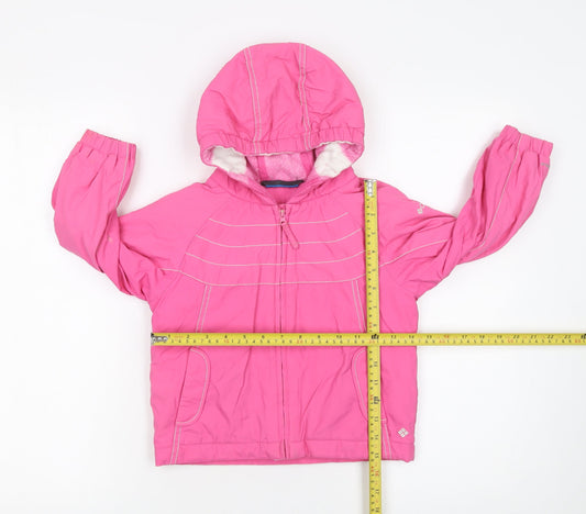 Columbia Girls Pink Hooded Puffer Jacket 4 Years Waterproof Winter Coat
