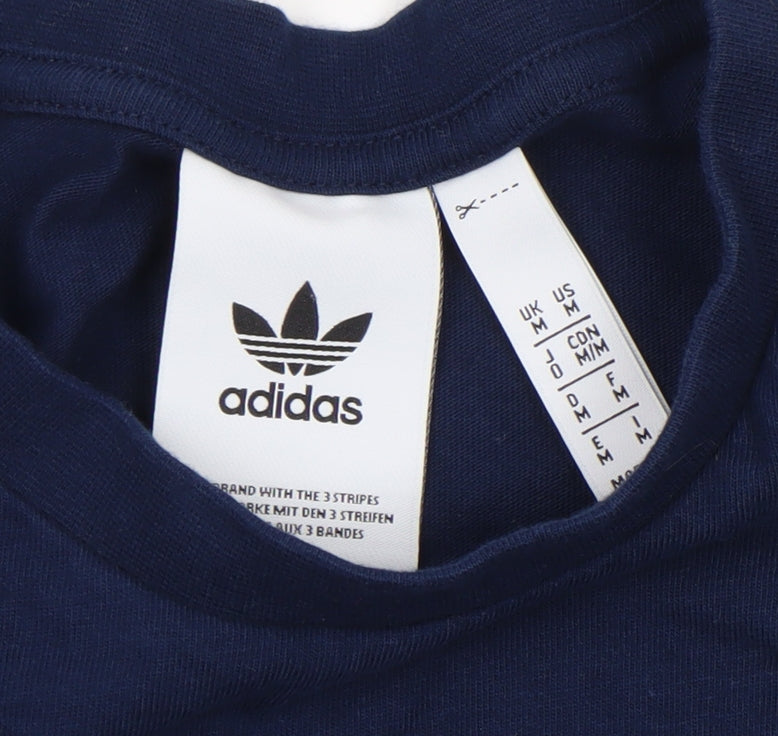 Brand and care label for adidas Men's Multicoloured M Colourblock Crew Neck T-Shirt