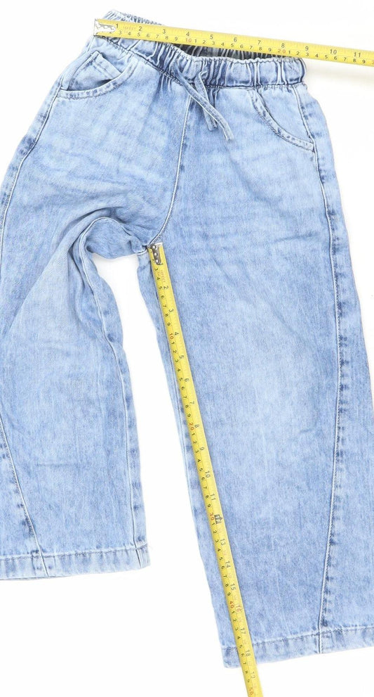 Next Boys Blue 6 Years Wide-Leg Denim Jeans with Elastic Waist