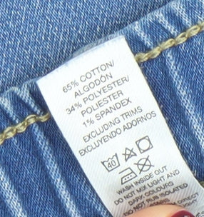 Dunnes Stores Boys Blue Stretch Denim Jeans 6-7 Years Elastic Waist Straight Fit