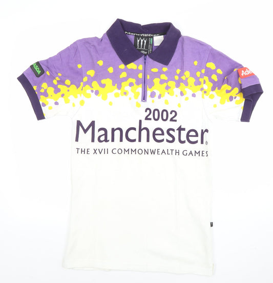 George Men's XS Multicoloured Polo Shirt 2002 Commonwealth Games Zip Collar