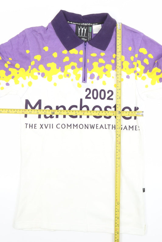 George Men's XS Multicoloured Polo Shirt 2002 Commonwealth Games Zip Collar