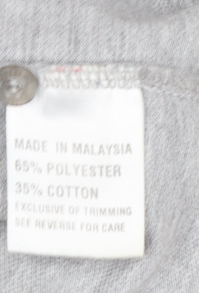 Additional view of Puma men’s grey short sleeve regular fit polo shirt, size S