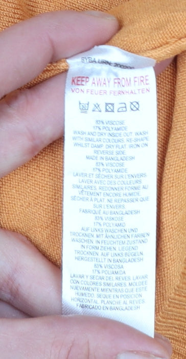Additional view of French Connection Women's Orange Crew Neck Viscose Knit Jumper, size S