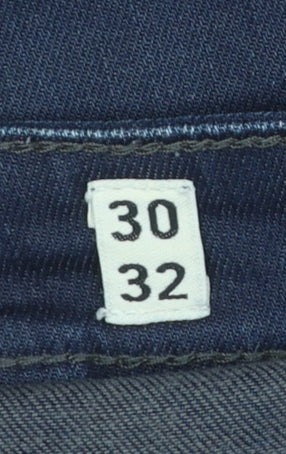 Jack & Jones Men's Blue Straight Fit Jeans 30W 32L Regular Denim