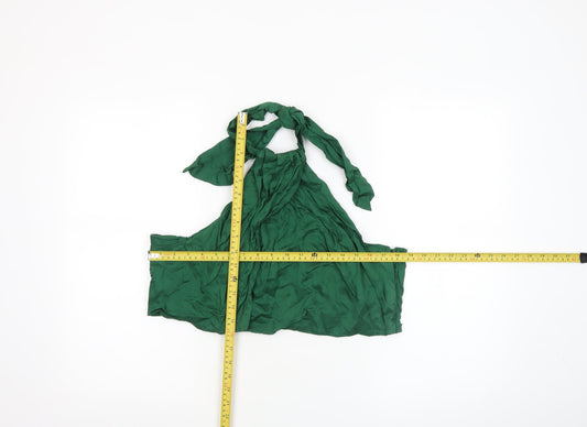 H&M Women Green Halter Neck Camisole Tank Top XL
