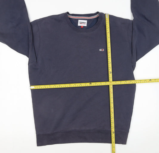 Tommy Jeans Men's Blue Crew Neck Sweatshirt Size M Classic Logo