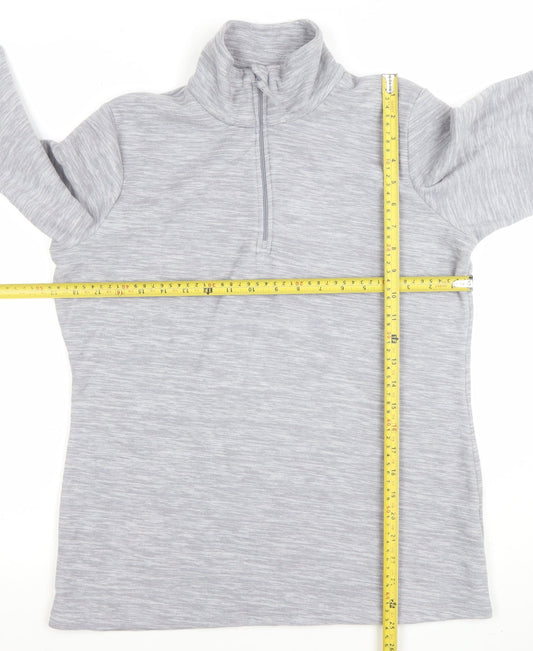 Mountain Warehouse Women Grey 1/2 Zip Fleece Pullover UK 14