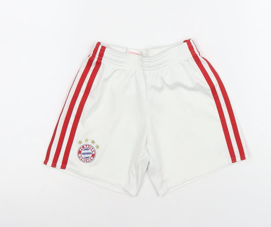 Adidas Boys White Athletic Football Shorts 2XS Bayern Munich Sportswear