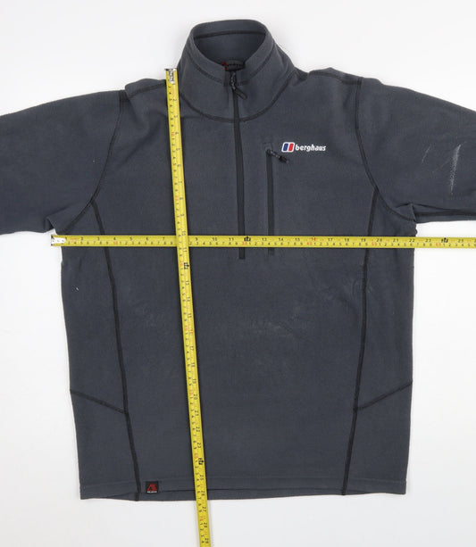 Berghaus Men's Grey Fleece Pullover 1/4 Zip Sweatshirt Size M