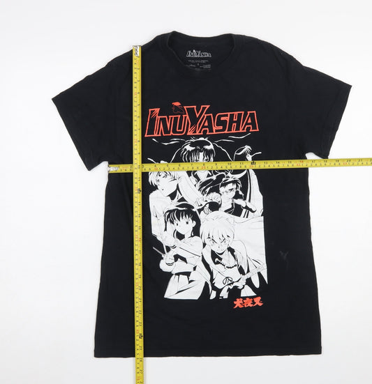 InuYasha Men’s Black Short Sleeve Graphic Anime T-Shirt Size S