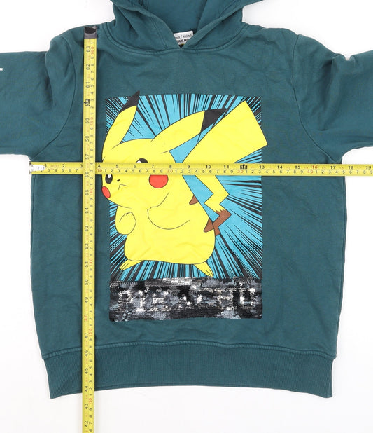 Next Boys Blue Pokémon Pikachu Sequin Pullover Hoodie 11 Years